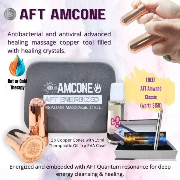 AMCONE: QUANTUM HEALING COPPER MASSAGE TOOL WITH FREE AMWAND CLASSIC