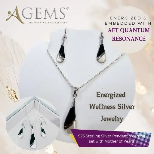 [AGS-APID001] i-DROP - 925 Silver Pendant Earring Set